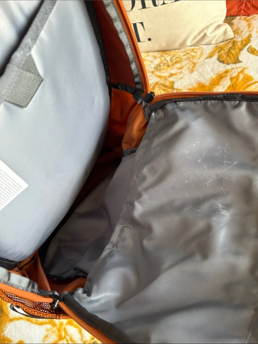 The North Face Orange Jester Backpack with Front Bungee